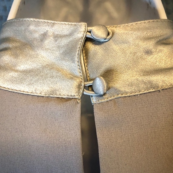 Vintage Dim The Lites Art Deco Silver And Sheer Grey Gown, Size 8 - Picture 14 of 16